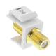 InLine® Keystone Einbauadapter, Sat-Kabel Kupplung, 2x F-Buchsen, weiß