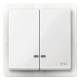 Merten MEG3424-0319 Doppelwippe mit Ko.fenster IP44 polarweiß glänzend System M