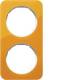 Berker 10122339 Rahmen 2fach R.1 orange transparent/polarweiß glänzend
