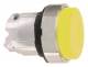 Schneider Electric ZB4BL5 pushbutton above, groping chrome yellow