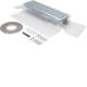 Hager BKFDE400145 End piece adjustable height with film and seal for BKFD 400x(145-190) mm