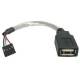 StarTech.com USB 2.0 Cable - USB A Female to USB Motherboard 4 Pin Header F/F - USB cable - 15 cm