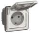 Legrand 077835 Steckdose (SK) Kinderschutz Klappdeckel Soliroc IP55 IK10 grau
