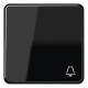 Jung CD590KSW Rocker with bell symbol, CD K 590 SW Black