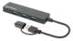 MANHATTAN 4-Port USB 3.0 Type-C / Type-A Combo Hub USB-C Male and USB-A Male to Four USB-A Females 5 Gbps black