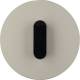Hager WTD9131AB cover plate with knob Series R.Classic Alu/black