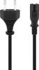 Goobay 50084 Connection cable with Euro plug, 1.5 m, black, 2×0.75 mm², Euro plug (Type C, CEE 7/16) > appliance socket C7