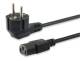 Equip 112120 Power cable CEE 7/7 90°->C13 plug/socket black 1.80 m PVC polybag
