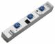 Hager ZAH019L power strip 3xSchuko 16A 3x 1TE DIN rail for 1ph. Hsz