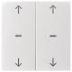 Berker 80961382 Abdeckung für Tastsensor Modul 2fach mit Pfeil-Symbol S.1/B.x weiß