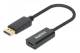 Manhattan 153713 4K@60Hz Aktiver DisplayPort auf HDMI-Adapter, DisplayPort-Stecker auf HDMI-Buchse, Kabeladapter mit Dongle, schwarz