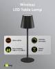 Goobay Kabellose LED-Tischleuchte, schwarz, 1 m - mit Tou