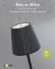 Goobay Kabellose LED-Tischleuchte, schwarz, 1 m - mit Tou