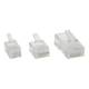 InLine® Modularstecker, 6P4C RJ11 zum Crimpen auf Flachkabel, 100er Pack