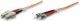 INTELLINET 515788 Glasfaser LWL-Anschlusskabel, Duplex, Multimode ST/SC, 62,5/125 µm, OM1, 1 m, orange