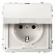 Merten MEG2310-7244 socket with hinged lid white AQUADESIGN