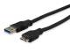 Equip Kabel USB-A3.0->Micro-B St/St 1.80m schwarz Polybeutel