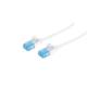Patchkabel RJ45, CAT6 250Mhz, 3m weiss, UTP(U/UTP) PVC, slimline d=3,5mm,
