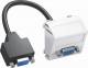 OBO Bettermann 6104673 OBO MTS-VGA F SWGR1 Multimediaträger VGA mit Kabel Buchse-Buchse 45x45mm 