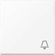 Jung A 590 K WWM rocker 1-gang symbol bell series A snow white matt