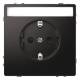 Merten MEG2302-6034 SCHUKO socket with BRS label, plug-in terminal anthracite