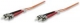 INTELLINET 515764 Glasfaser LWL-Anschlusskabel, Duplex, Multimode ST/ST, 62,5/125 µm, OM1, 2 m, orange