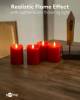 Goobay 4er-Set LED-Echtwachskerzen, rot - mit Timerfunkti