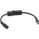 InLine® DC Kabel mit Schalter, 5,5 x 2,1 mm, AWG 18, schwarz, 0,20 m