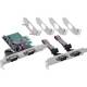 InLine® PCIe x1 Schnittstellenkarte, 4x RS-232, Low Profile