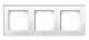 Merten 489319 M-PLAN real glass frames 3 times, brilliant white 489 319