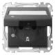 Merten MEG2313-0414 Socket outlet BRS, Klappd. Ko. + Schriftf. StK anthracite SM