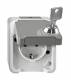 Merten MEG2422-8029 Socket outlet, Schraubversch.schließ.Lichtgrau AQUASTAR