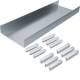 Hager AKU2500702 floor-mounted duct sub-assembly 2-sided with side profiles steel AK 250x70