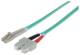 Intellinet 750158 Fiber Optic Fiber optic cable, duplex, multimode LC / SC, 50/125 micron, OM3, 2 m, Aqua