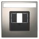 Merten MEG4250-6050 central plate rectangular cut-out writing nickel metal.