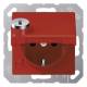 Jung AS1520BFKLSLRT SCHUKO-Steckdose mit Klappdeckel rot