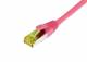 Patchkabel RJ45, CAT6A 500Mhz, 1,5m, magenta, S-STP(S/FTP), TPE/LSZH(Ultraflex), AWG26, mit CAT7 Rohkabel, Synergy 21