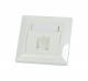 Keystone, module carrier, flush-mounted boxes for 1xTP module, pure white, square outer frame, Synergy 21
