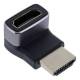 InLine® HDMI Adapter, HDMI A Stecker / Buchse, 90° oben, 8K UHD
