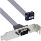 InLine® Serielles Slotblech, Low-profile, 9pol ST an 10pol BU-Leiste 1:1 0,6m