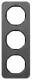 Berker 10132384 frame 3x R.1, Slate anthracite / black