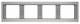 Berker 13837004 under 1383 70 04, stainless steel 4-way horizontal
