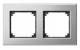 Merten 475260 475 260 M-PLAN metal frame 2-gang, platinsilver
