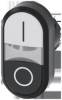 Siemens 3SU10003AB610AK0 Doppeldrucktaster 22 mm rund weiß I schwarz O