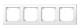 Merten 478419 M-SMART frame 4 times, 478 419 polar white