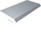 Hager AKB82500401V Blind cover 1-sided L800 mm 45° 100 mm overhang steel 250x40