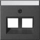 GIRA 264028 Abdeckung BSF Modular Jack 30° 2fach System 55 Anthrazit