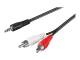 Goobay 51650 3,5mm-Klinke-/Cinch-Adapterkabel - Klinke 3,5 mm-Stecker (3-Pin, Stereo) > 2x Cinch-Stecker (Audio links/rechts)
