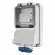 Mennekes 7125 16A3P 6H230V Wanddose IP44 mit Fi-Schalter