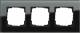 Gira 021305 frame black 0213 05, 3-ESPRIT glass